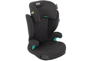 Graco Affix i-Size R129 with ISOFIX Highback Booster car seat with cupholders, Suitable from 100-150cm (approx. 3.5 to 12 years), Midnight fashion