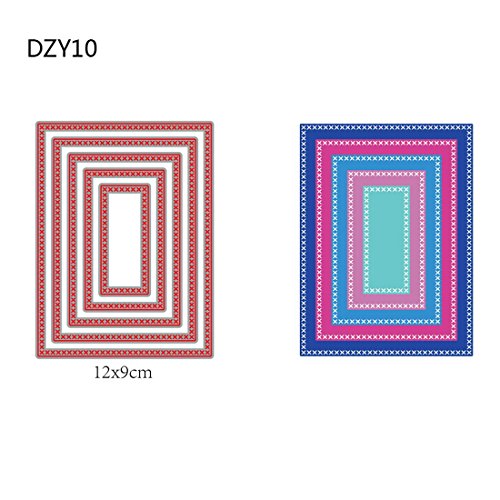 Souarts Stanzschablonen Metall Schneiden Schablonen für DIY Scrapbooking Album Schneiden Schablonen Papier Karten Sammelalbum Dekor - 3