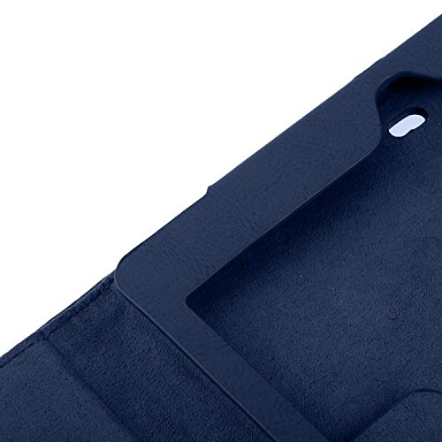 gada – PREMIUM Apple iPad Air Leder-Imitat tasche mit praktischer Standfunktion in schickem dunklen Blau inkl. kostenloser Displayfolie und Touch Pen - 7