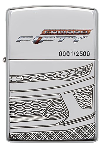 Zippo 16938 Chevy Camaro Armor Case high polished Sturmfeuerzeug, Chrom, silber, 5.8 x 3.6 x 1.8 cm - 2