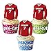 Produktbild AK Giftshop vorgeschnittene essbare Fußballtrikots mit Wunschname und Nummer – Cupcake-Dekorationen Liverpool-Farben (12 Stück)