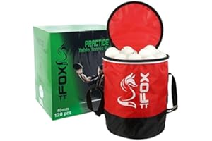 Sports Innovation Ltd Fox TT White 40mm Practice Table Tennis Balls & Bag (Pk120)