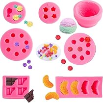 4 stampi 3D frutta, mini ananas, fragola, arancia, mirtillo, gelso, candela silicone gelatina fondente sapone torte cupcake contagocce