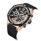 LLLS Men es Analogue Quartz Watch Sports Casual Fashion Waterproof mit Silikon Strap Chronograph Kalender
