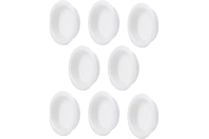 MOROBOR Confezione da 8 maniglie scorrevoli rotonde in plastica, per armadietti da cucina, invisibili, colore bianco brillante