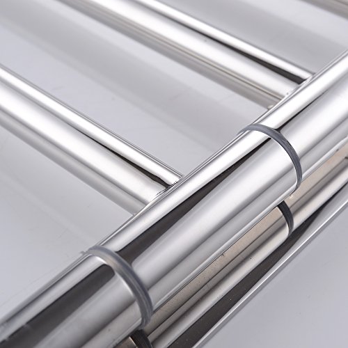 KES Badetuchstange mit 2 bewegliche, aus hochwertigem Edelstahl, zur Wandmontage, Chrome, A2102S2 - 6