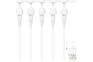 YIFORT Dosierpumpe für Vital Drink, Pumpspender für Barista Sirup, Sirupspender für Best Body Nutrition, 5 Erstazpumpe mit 5 Schläuchen für 500ml/1000ml Flaschen, Wiederverwendbarer, Auslaufsicheres