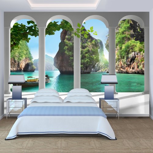 FOTOTAPETE 300×210 cm – VLIES TAPETE PREMIUM – PROFI QUALITÄT – Top moderne Wanddeko – Riesen Wandbild – Top Design Tapete – Neue exklusive Edition mit noch besser Druckauflösung – Deutsches Premium Vlies – Natur 10110903-13 - 7
