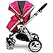 i-Safe System - Raspberry (Pink) Trio Travel System Pram & Luxury Stroller 3 in 1 Complete With Car Seat