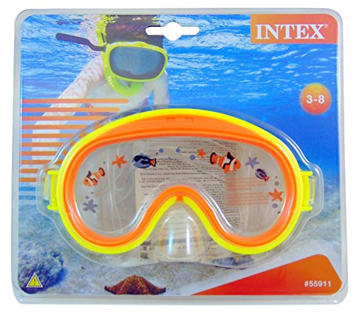 Intex 55911, Schwimmmaske - Taucherbrille - Tauchermaske "Mini Aviator" von 3 - 8 Jahre in 2 Farbvarianten