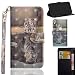 Produktbild Ooboom Alcatel Shine lite 5080X Hülle 3D Flip PU Leder Schutzhülle Handy Tasche Case Cover Ständer mit Trageschlaufe Magnetverschluss für Alcatel Shine lite 5080X - Katze Tiger