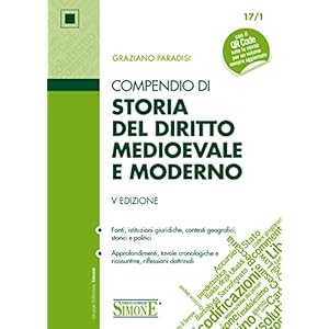 Compendio di Storia del Diritto Medievale e Moderno: • Fonti, istituzioni giuridiche, contesti geografici, storici e p