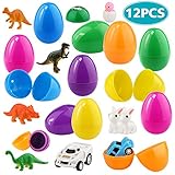 deko für ostern selber machen 【 Interessantes Design gibt viele coole Überraschungen 】 Ein Dutzend (12) dieser Ostereier-Spielzeuge ist mit verschiedenen Spielsachen gefüllt: 5 davon mit bezaubernden Mini-Dinosauriern und anderen Tieren, die anderen 5 mit verschiedenen Mini- Rückzugsfahrzeugen und die restlichen zwei mit Standfüßen befüllt. Ober- und Unterteile dieser Ostereier schnappen zusammen, um Überraschungen in den Eiern zu verbergen. Was für ein tolles Design, um Monotonie zu vermeiden und Kinder zu überraschen!