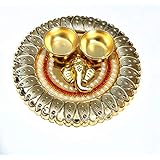 KRIWIN® Ganesh Roli Tika Pooja Thali (6 inches)