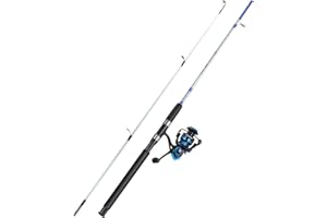 Yun Nong Spinn-Angelruten- und Rollen-Kombination, 2-teiliges Graphit-/Glas-Mischgewebe, Reiserute, langlebige Rute und Spulen-Set mit korrosionsbeständigen Komponenten für Wels, Barsch, Forelle