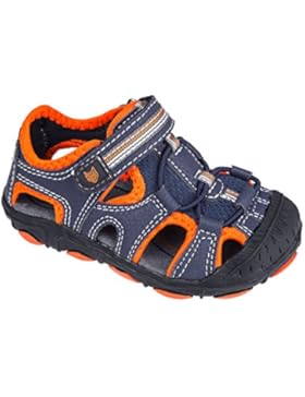 Trekkingsandalen für Kinder, mit Klettverschluss, dunkelblau/orange, Gr. 31-36