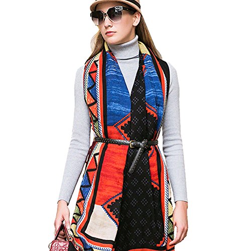 DANA XU - Pashmina - para mujer Negro negro Large