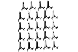 TINCOGO Nero plastica cavalletti o titolari di Stand/Piastra per visualizzare Immagini o Altri Oggetti ai Matrimoni, Decorazione Domestica 7 inch(24 Pack）