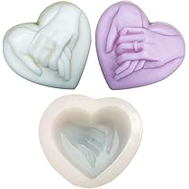 Siliconen mal met liefdesmotief, siliconen mal voor het maken van kaarsen, Valentijnsdag, houdt de liefde in de hand, zelfgemaakte kaars voor Valentijnsdag, decoratie