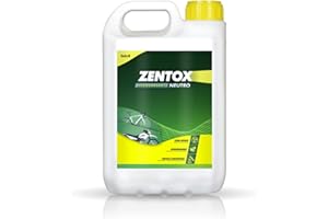 Sisbrill Zentox desengrasante y limpiador NEUTRO de bici y moto. Cadena, chasis, motor. Concentrado sin agua (1 lt == 10 lts en uso). Protección Carbono, Anodizados, Cromados y Aluminio - 5 litros