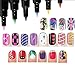 Lanowo Durable16 Colors Set Nail Art Pen for 3D Nail Art DIY Decoration Nail Polish Pen Set Professional Make-up Kit