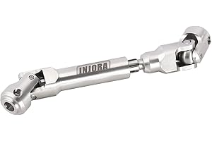 INJORA Arbre d’Entraînement INOX Robuste pour Axial SCX10 90046 AXI03007 TRX4 Redcat Gen8 1/10 RC Voiture Crawler Mise à Niveau
