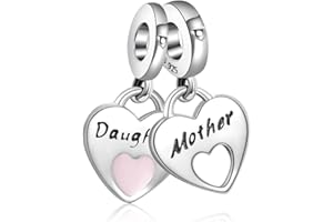 MGIUL 925 Sterling Silver and Rose Gold Double Heart Pendant, Sister Pendant, Best Friend Pendant for Family and Friends on Special Holidays