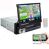 【Pantalla HD grande】 La resolución de la pantalla es de 800 x 480, que es una definición relativamente alta para la pantalla táctil de 7 pulgadas que es suficiente para ver películas. Enlace a auriculares con Bluetooth, asegúrese de no interrumpir el controlador.