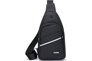 NEUSOP Petto Borsa Crossbody Zaino Monospalla Uomo Impermeabile Marsupio Zainetto Piccolo Sling Bag Borsello a Tracolla Sling Bag per Viaggio, Ciclismo,Lavoro,Sport