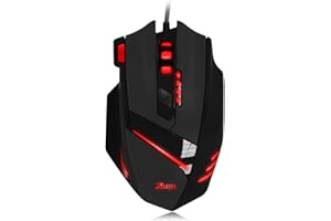 MAXIN Wired Gaming Mouse, ZELOTES Mouse da Gioco per Computer cablato con Regolabili a 7200 DPI e 7 Colori LED Che cambiano per Notebook per PC Portatili per Notebook Gamer.