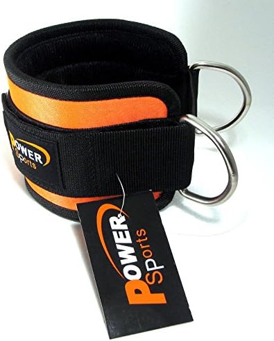 Power Sports Ankle Strap ORANGE Neoprene Exercise Cable Gym Machine Attachment Power Training/Lifting Gym Fitness Exercise Ankle Strap SOLD SINGLE