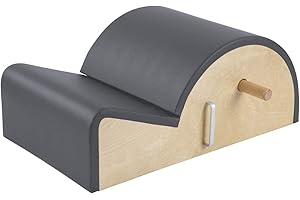 ELINA PILATES Spine Corrector, Corrector Postura Espalda y Columna, Tonificación Muscular, Barril Cubierto de Cuero Sintético Antideslizante y Resistente con Relleno de EVA