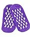 Makhry SPA Moisturizing Gel Socks with Vitamin E For Dry Cracked Heel Care Skin Repair Therapy Treatment Comfy Recovery Socks (Purple)