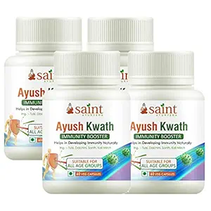 Saint Ayurveda Ayush Kwath Immunity Booster - For Adults, Kids, Men, Women (Pack of 4)