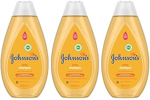SAESR Johnson's 3-Pack Newborn Essentials Baby Shampoo 500ml. Hypoallergenic and pH-Balanced Baby Stuff. Paediatrician and Dermatologist-Tested New Born Baby Essentials.