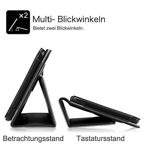 Fintie Odys Syno 8 Hülle Case – Slim Fit Folio Kunstleder Schutzhülle Cover Tasche mit Ständerfunktion und Stylus-Halterung für Odys Syno 20,3 cm (8 Zoll) Tablet-PC, Schwarz - 7