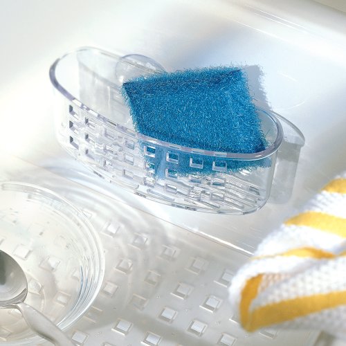 InterDesign 38900EU Suction Schwamm und Bürsten-Center aus Kunststoff, Durchsichtig - 2