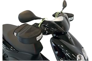 GENERICO OJ micro Pro Hand C011 - Coprimanopole Universale in Tessuto Tecnico, per Moto e Scooter, Nero, Taglia Unica, Set di 2