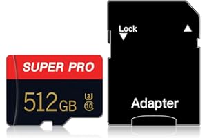 ZSFHONG 512GB Micro SD Card with SD Adapter Class 10 Micro SD Card High Speed for Phone,Tablet, Game Console,Dash Cam,Camcorder,Camera
