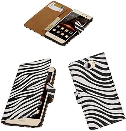 MobileFashion Zebra Cases for Huawei Y5 II Wallet Case Cover Booktype with Card Slots White