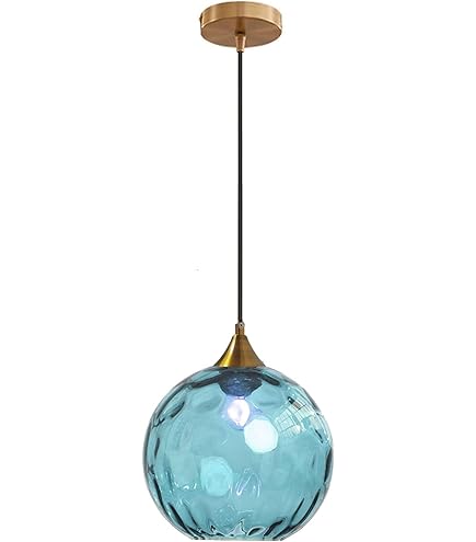 Industrielle Pendelleuchte Vintage - E27 Hängelampe Mit Glas-Schirm