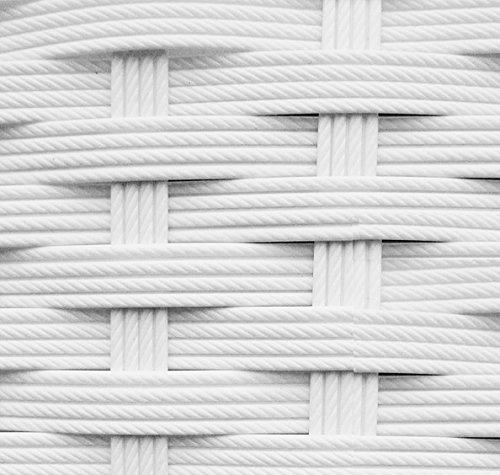 Bio Ethanol Feuersäule Feuerschale Feuerstelle Feuerkorb Kamin Ofen für Garten und Terrasse aus Polyrattan passend zu Sonnenliege und Gartenmöbel Farbe Weiss - 5