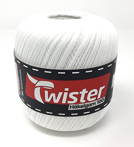 Häkelgarn TWISTER - weiß - 100g
