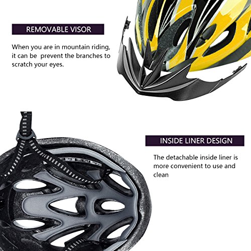 Six Foxes Fahrradhelm, Unisex Erwachsenen Fahrradhelm Rennradhelm mit abnehmbarem Visier und Futter, verstellbarem Thrasher - 3