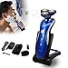 OFTEN Men's 3 in 1 Washable Rechargeable Cordless 3D Electric Rotary Shaver With Nose Trimmer and Sideburns Trimmer