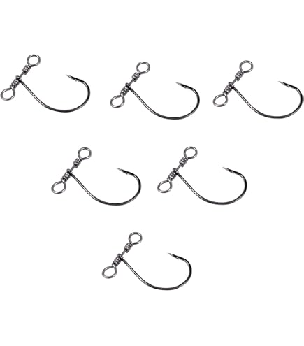 Lot De 30 Hameçons Drop Shot Avec Plateforme Et émerillons – Pour Bar, Perche, Poisson-chat – Boîte Compacte