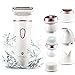 Produktbild maybuy 5 in 1 EPILATEUR ELECTRIQUE Damen wiederaufladbar wasserdicht Wireless Rasierer Achseln Bikini mit Reinigungsbürste Gerät Massage Gesicht für Damen, weiß rosa