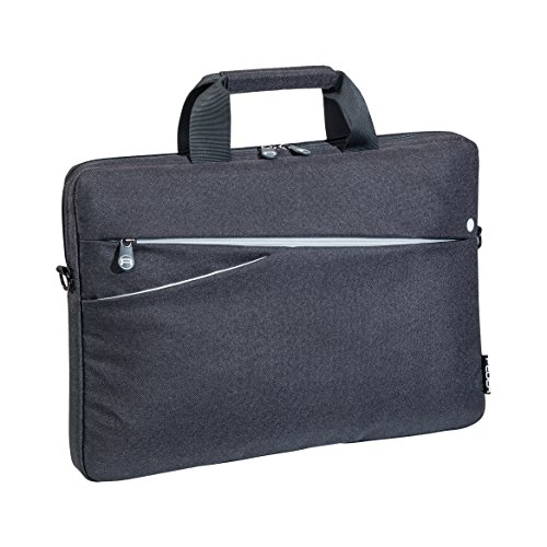PEDEA Notebooktasche Fashion f  r 15 6 Zoll  39 6cm  mit Zubeh  rfach  Schultergurt und schnurloser Maus  schwarz