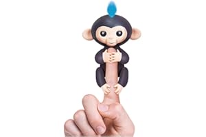 WOWWEE Fingerlings Pet, giocattolo da dito, elettronico e interattivo, cucciolo di scimmia, per bambini, di colore nero