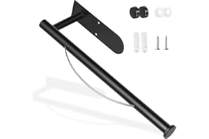 UPTVIN Uchwyt na ręczniki kuchenne, samoprzylepny, bez wiercenia, uchwyt na rolki kuchenne, czarny, samoprzylepny, praktyczny uchwyt na rolkę pod szafkę, stal nierdzewna